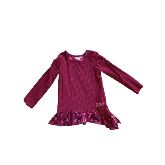 Naartjie Pink Ruffle Shirt Size 4 - Picture 1 of 4